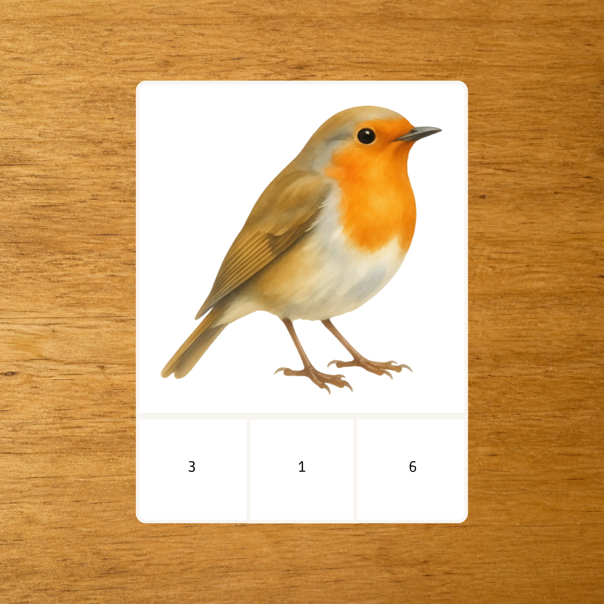 Les Oiseaux - carte à pince 1-10