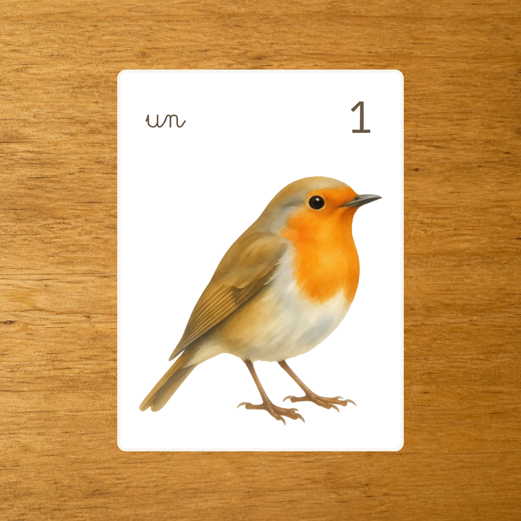 Les Oiseaux - Cartes à compter de 1 à 10