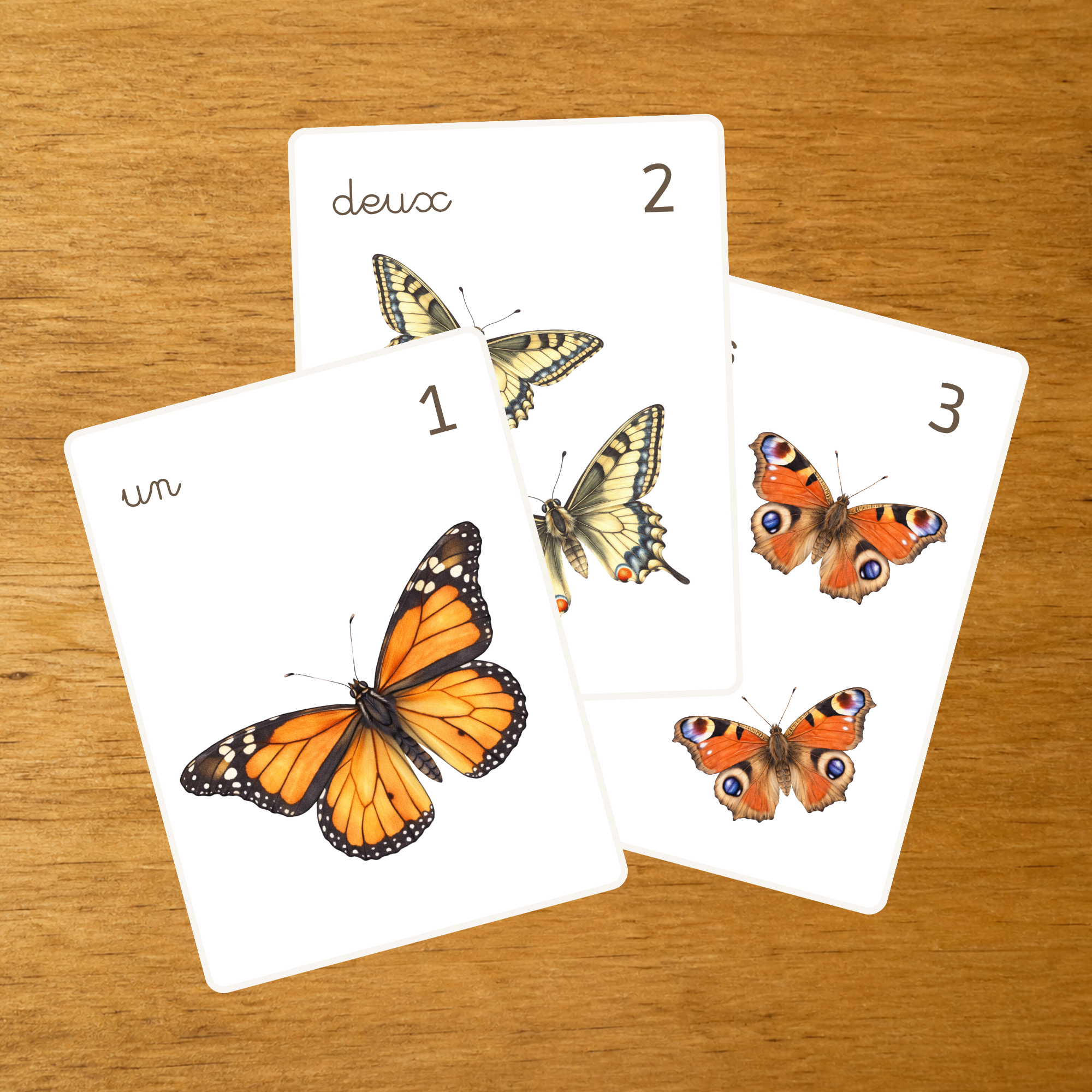 Les Papillons - Cartes à compter de 1 à 10