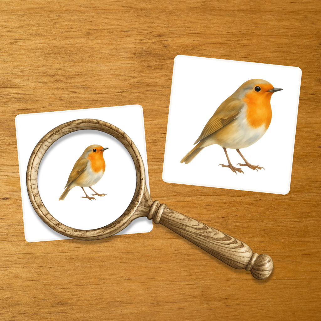 Les Oiseaux - mise en paire - loupe